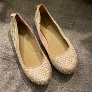 Cat & Jack Sparkling Beige Flats